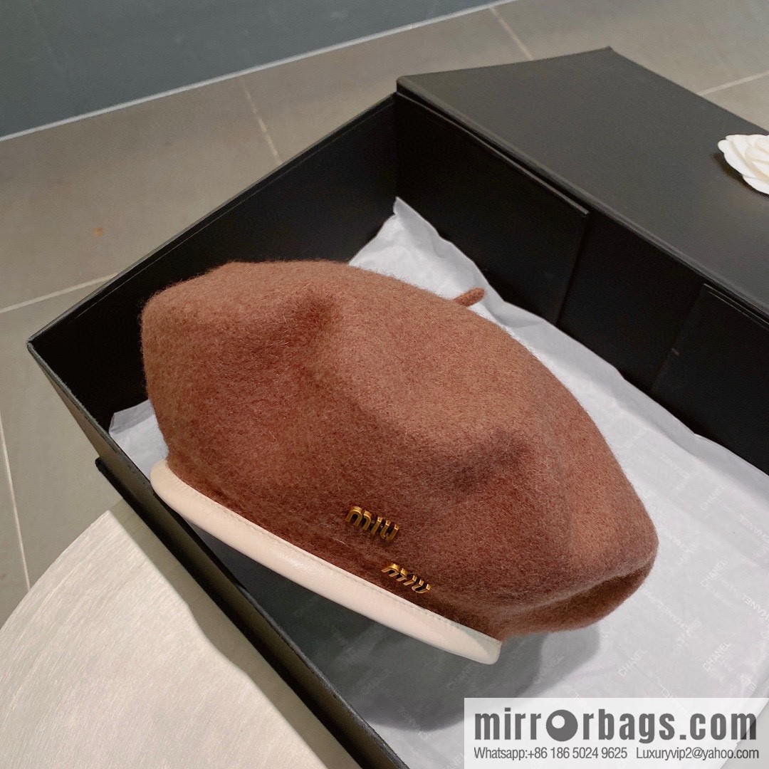 Miumiu 2022 autumn and winter new wool beret
