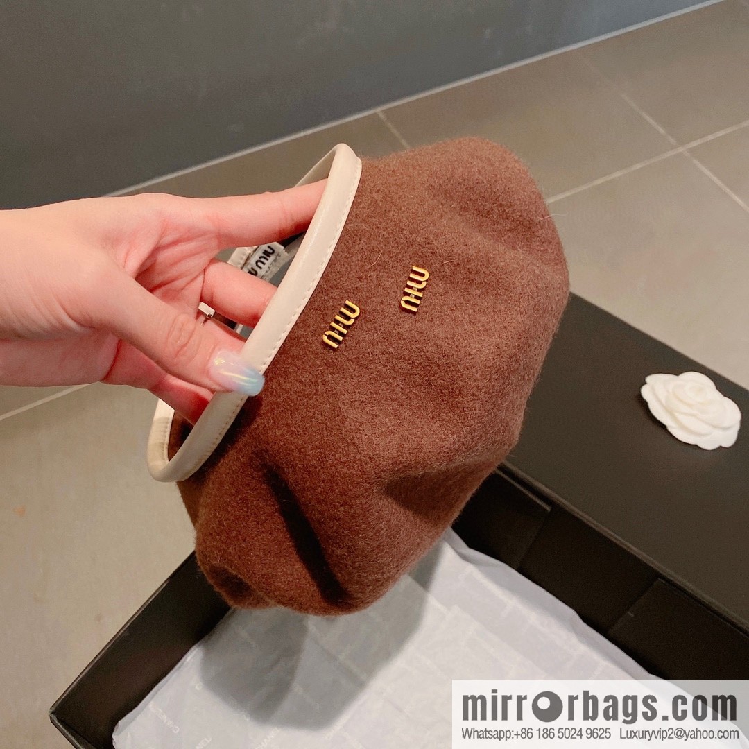 Miumiu 2022 autumn and winter new wool beret