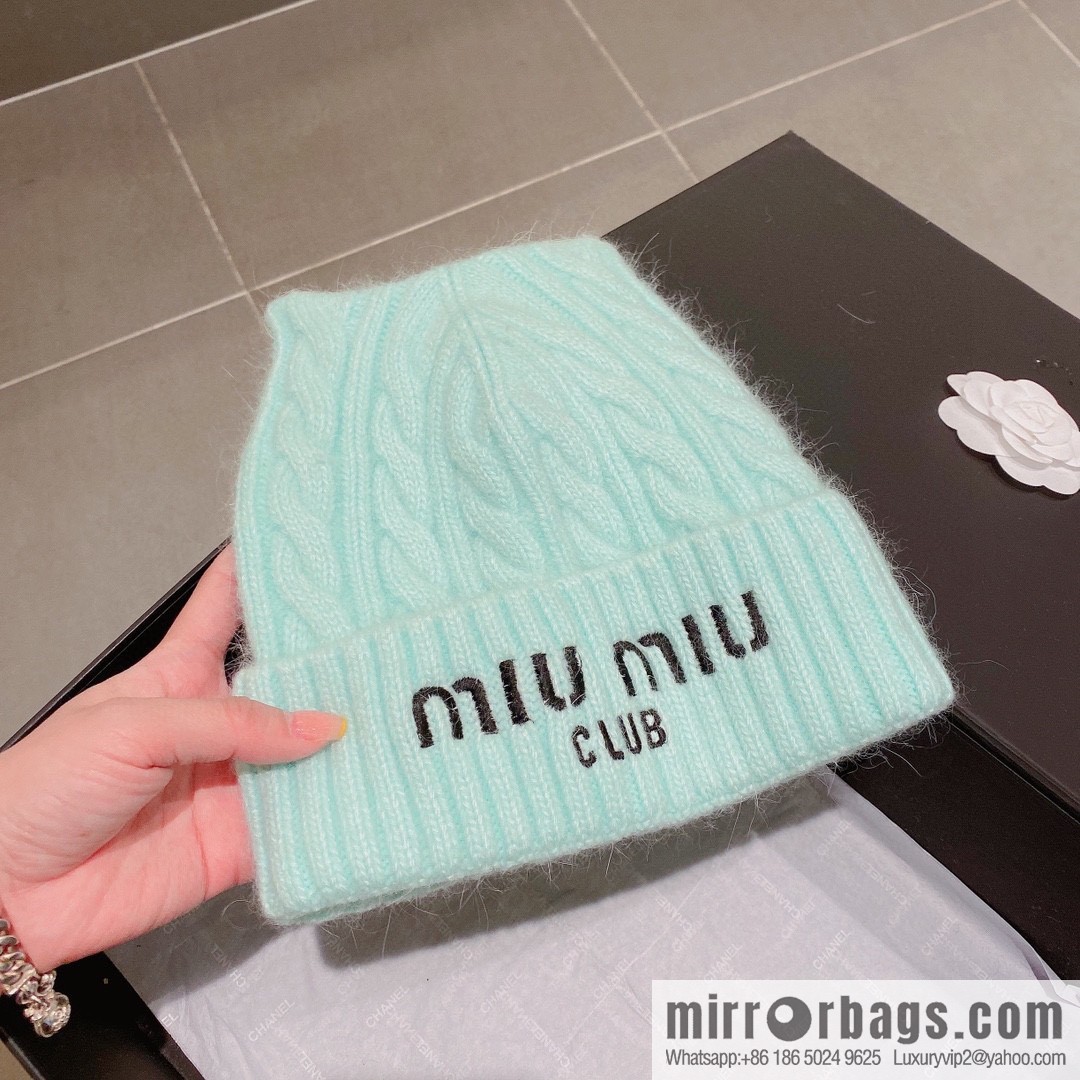 Miumiu 2022 autumn and winter new knitted wool hat