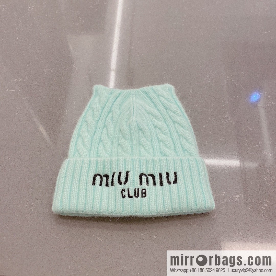 Miumiu 2022 autumn and winter new knitted wool hat