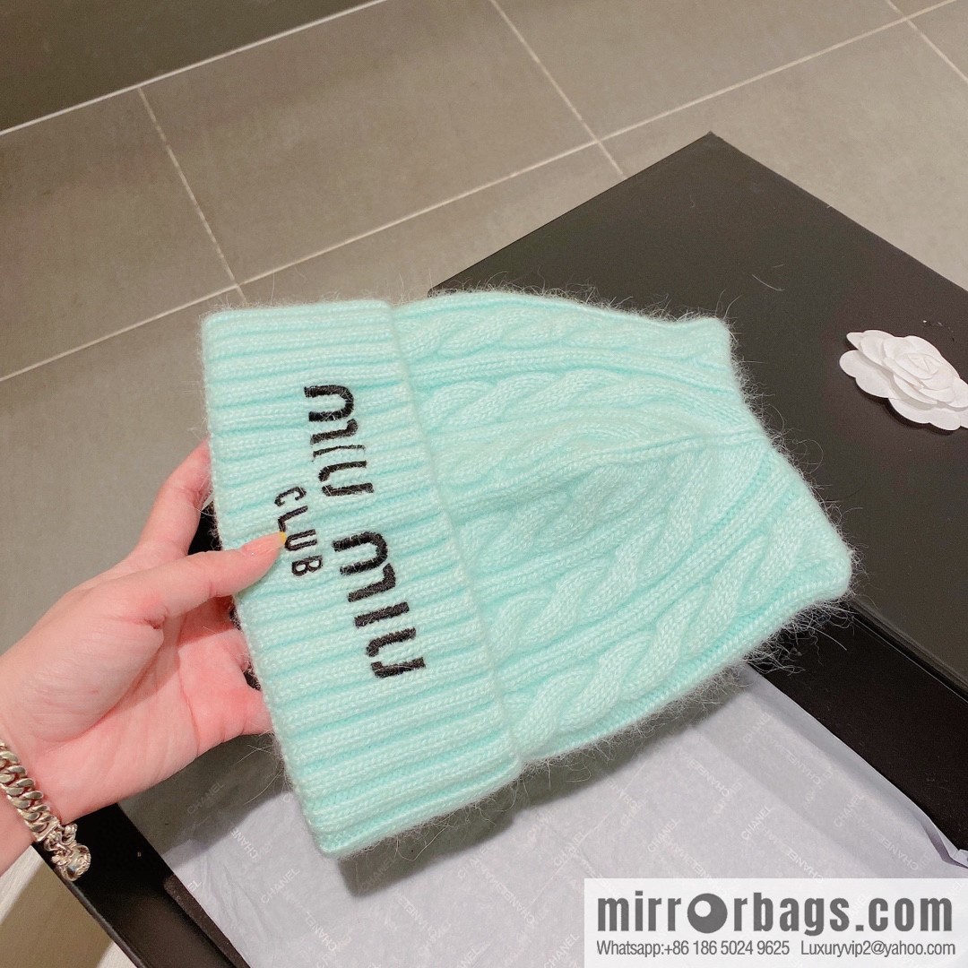Miumiu 2022 autumn and winter new knitted wool hat