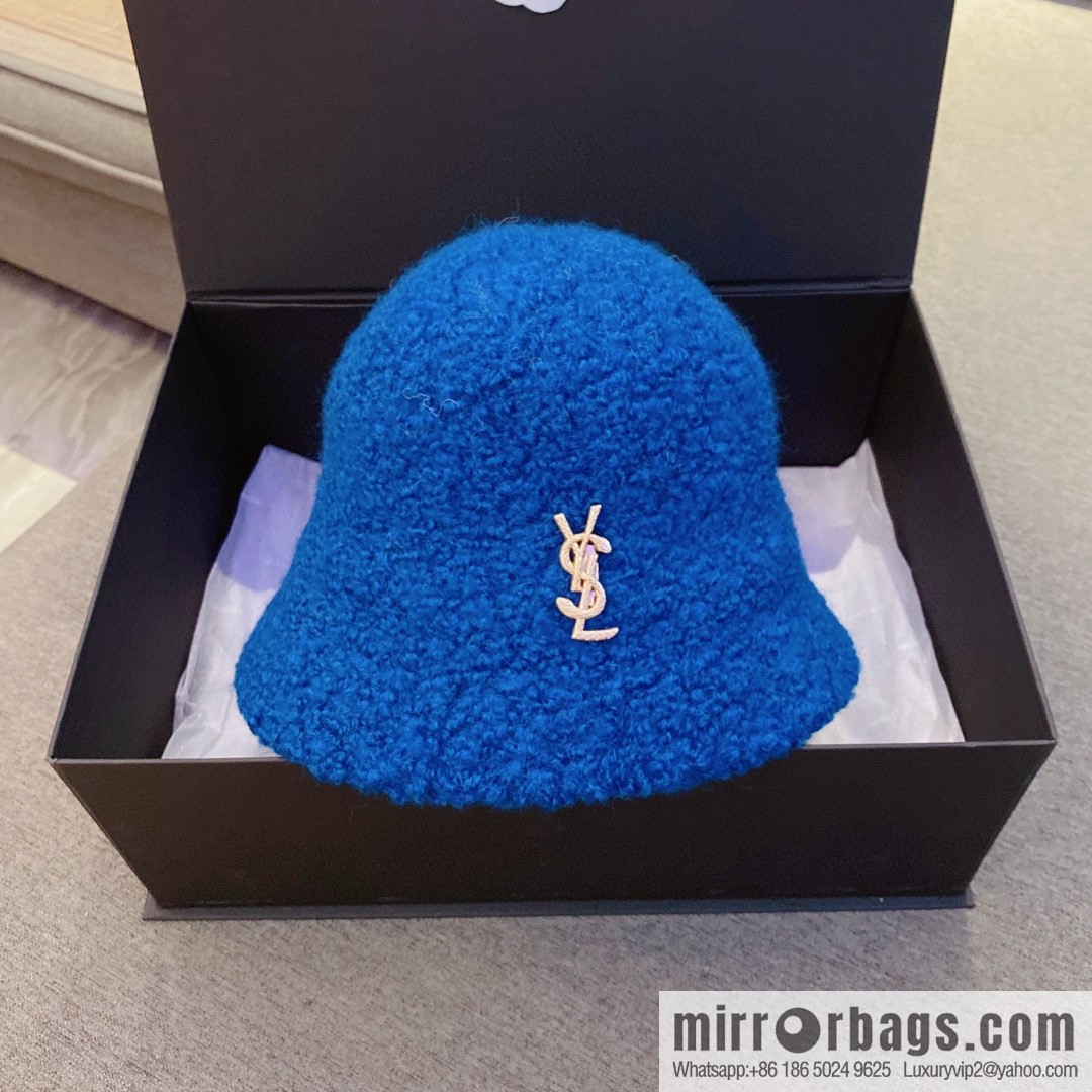 YSL Saint Laurent lamb wool bucket hat bucket hat