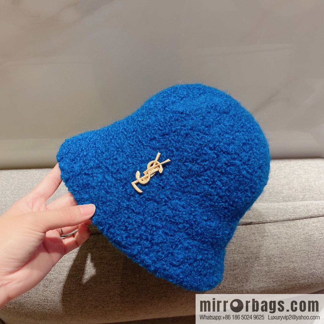 YSL Saint Laurent lamb wool bucket hat bucket hat