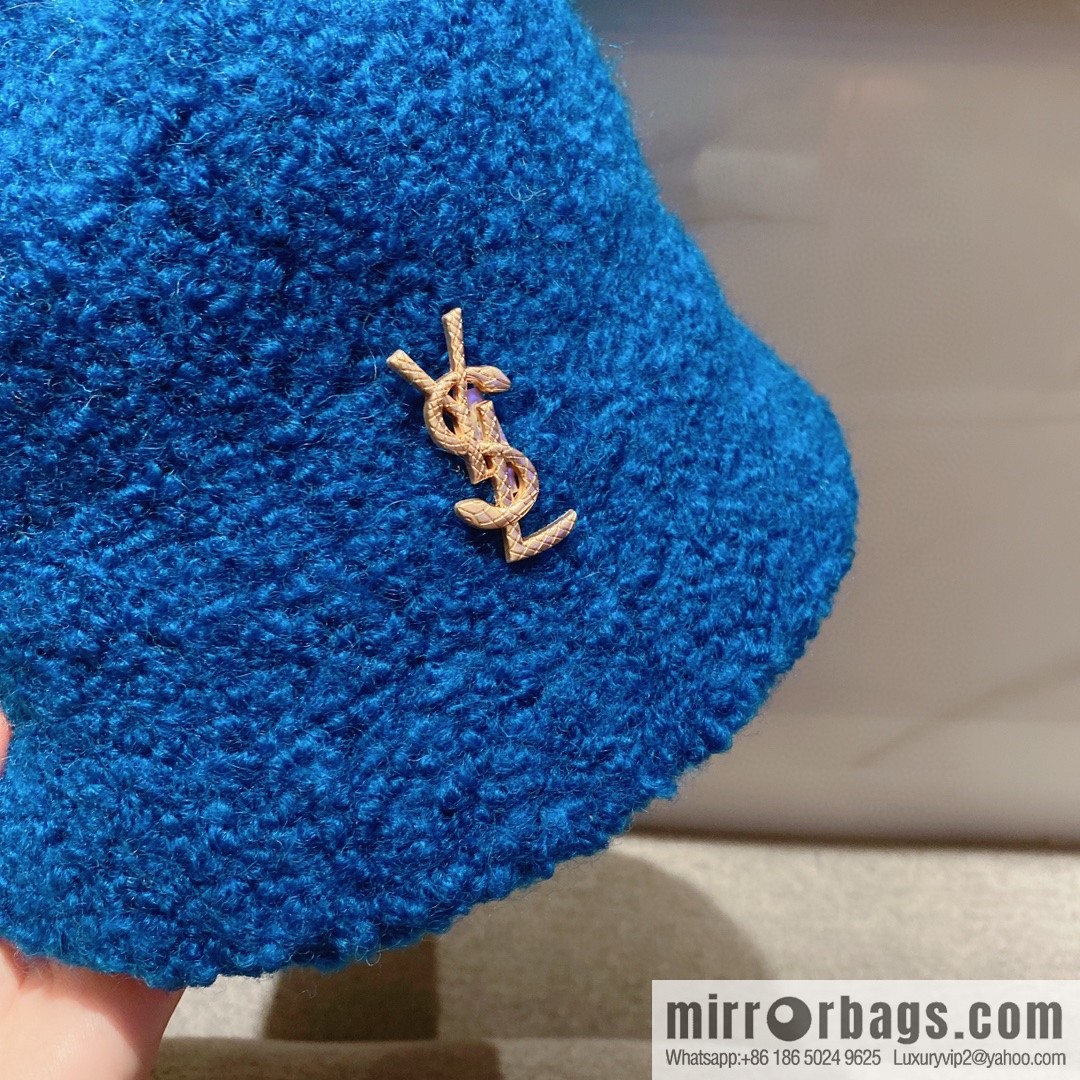 YSL Saint Laurent lamb wool bucket hat bucket hat