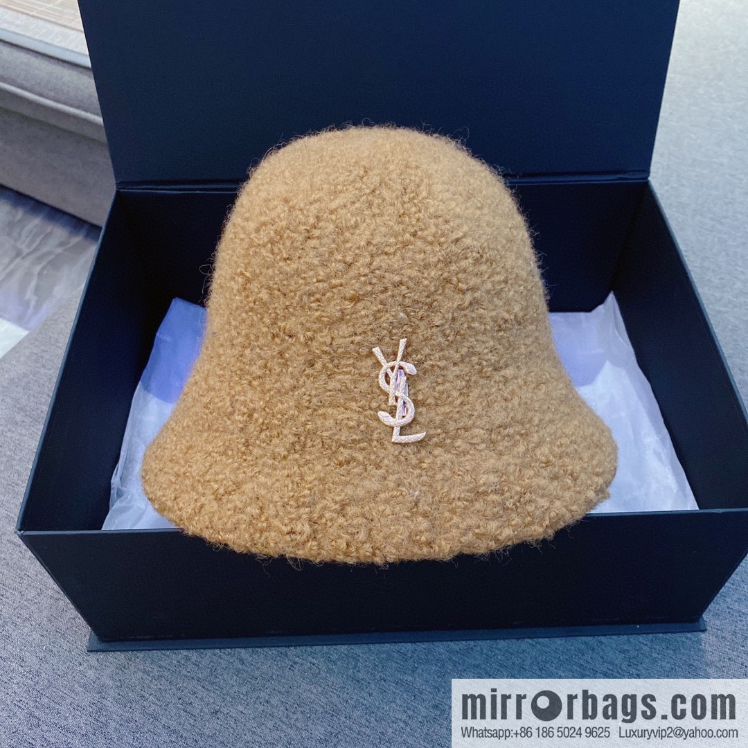 YSL Saint Laurent lamb wool bucket hat bucket hat