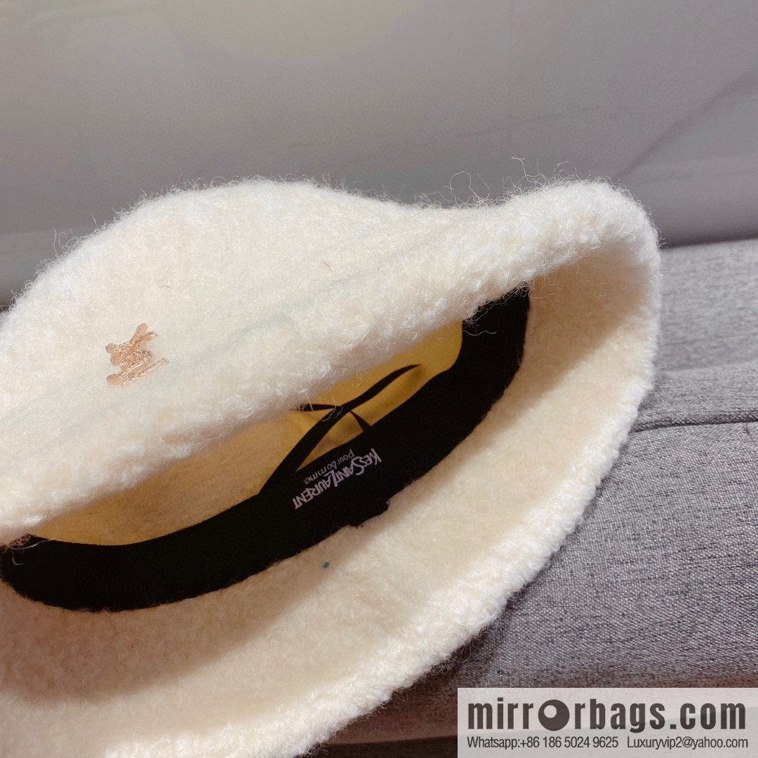 YSL Saint Laurent lamb wool bucket hat bucket hat