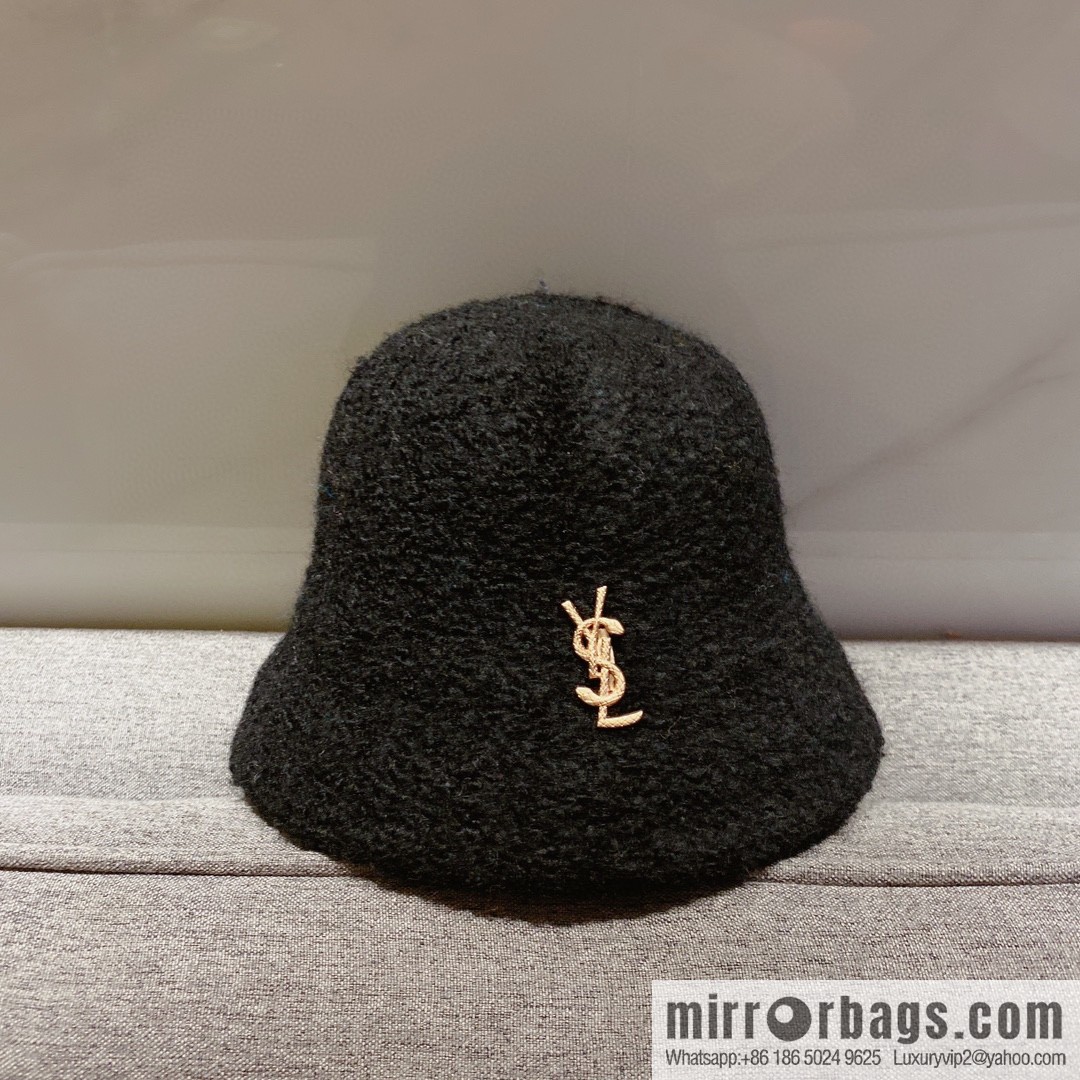 YSL Saint Laurent lamb wool bucket hat bucket hat