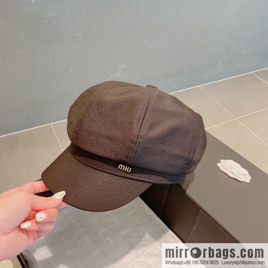 Miumiu Miu 2022 autumn and winter new octagonal hat