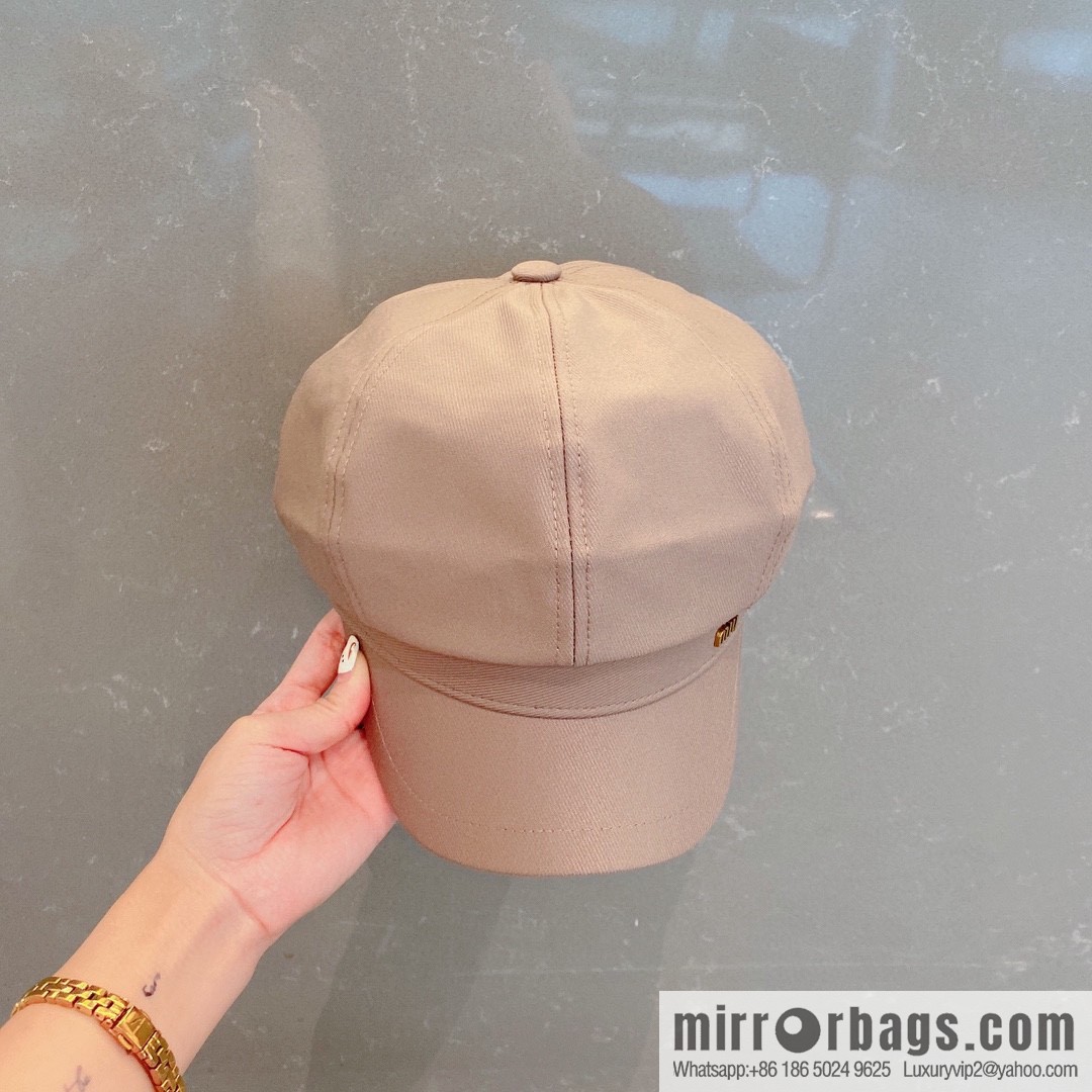 Miumiu Miu 2022 autumn and winter new octagonal hat