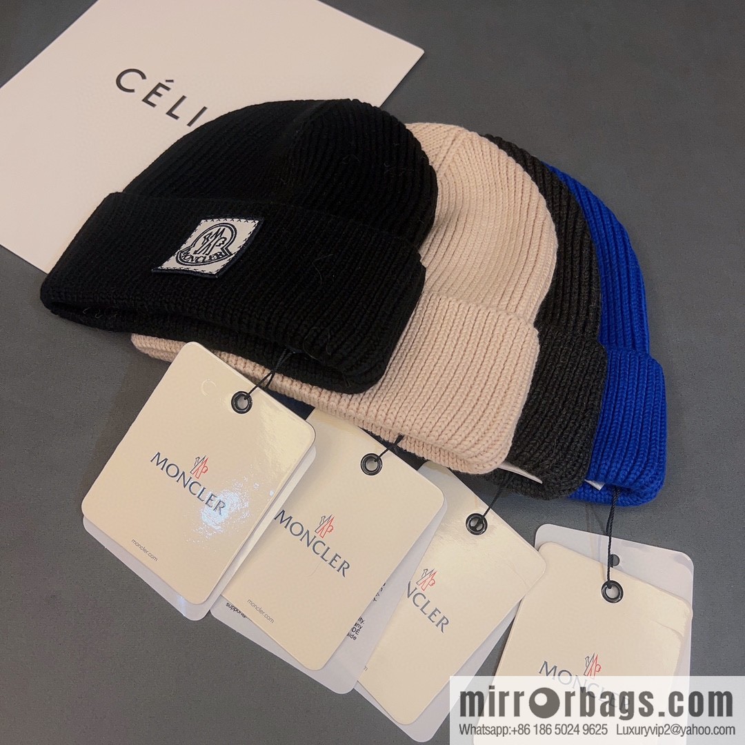 Moncler explosive personality LOGO knitted hat