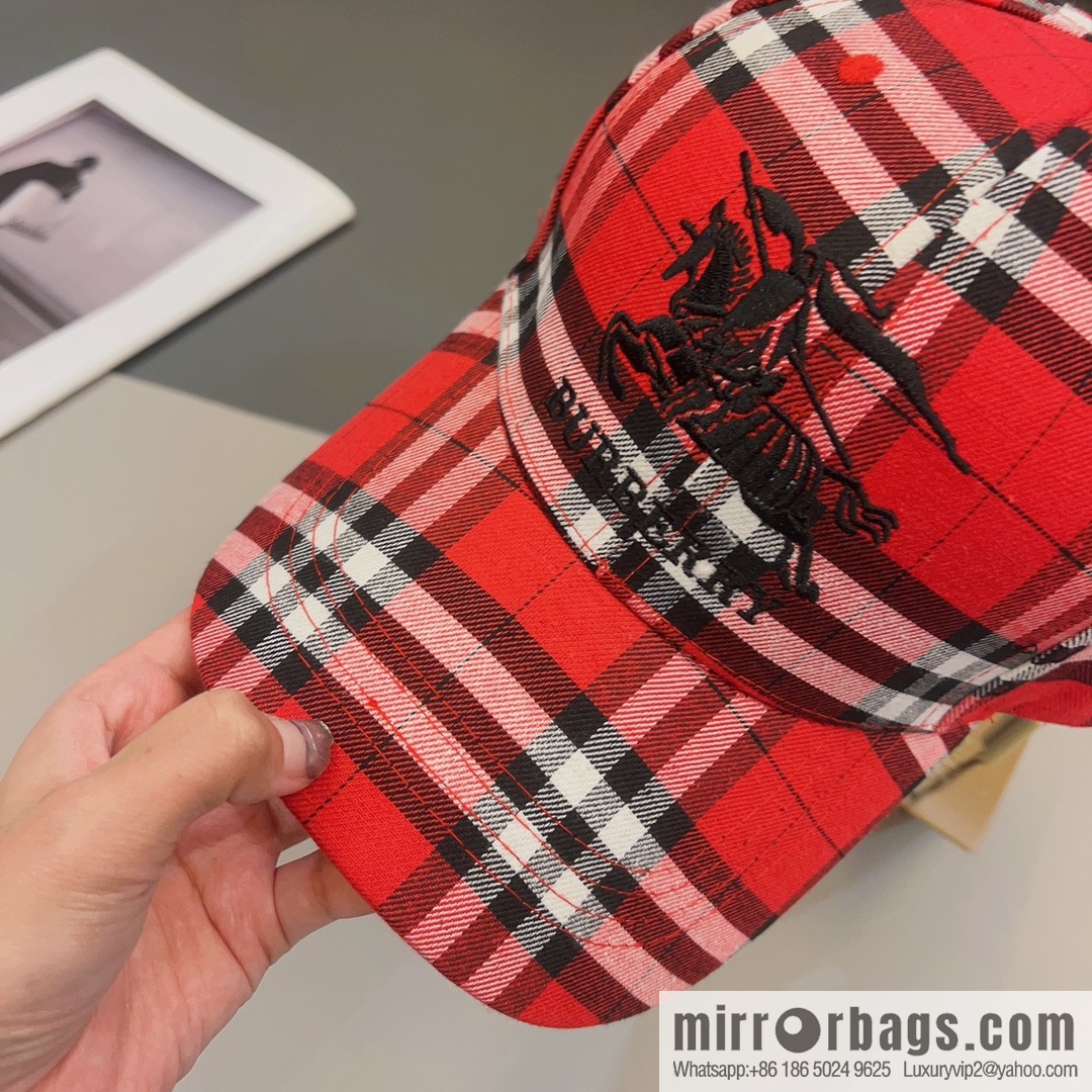 Burberry unisex checked baseball cap