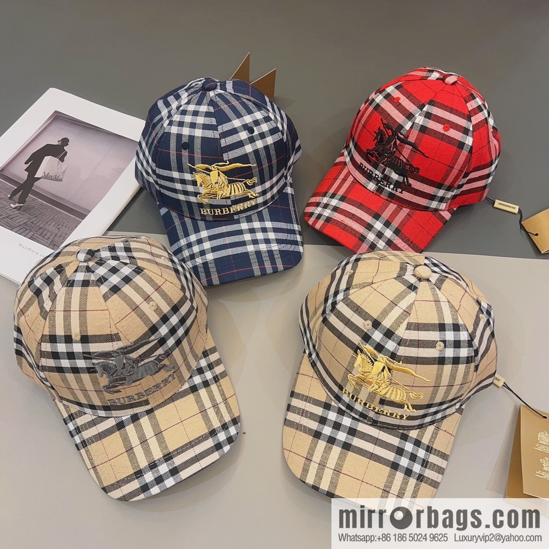 Burberry unisex checked baseball cap