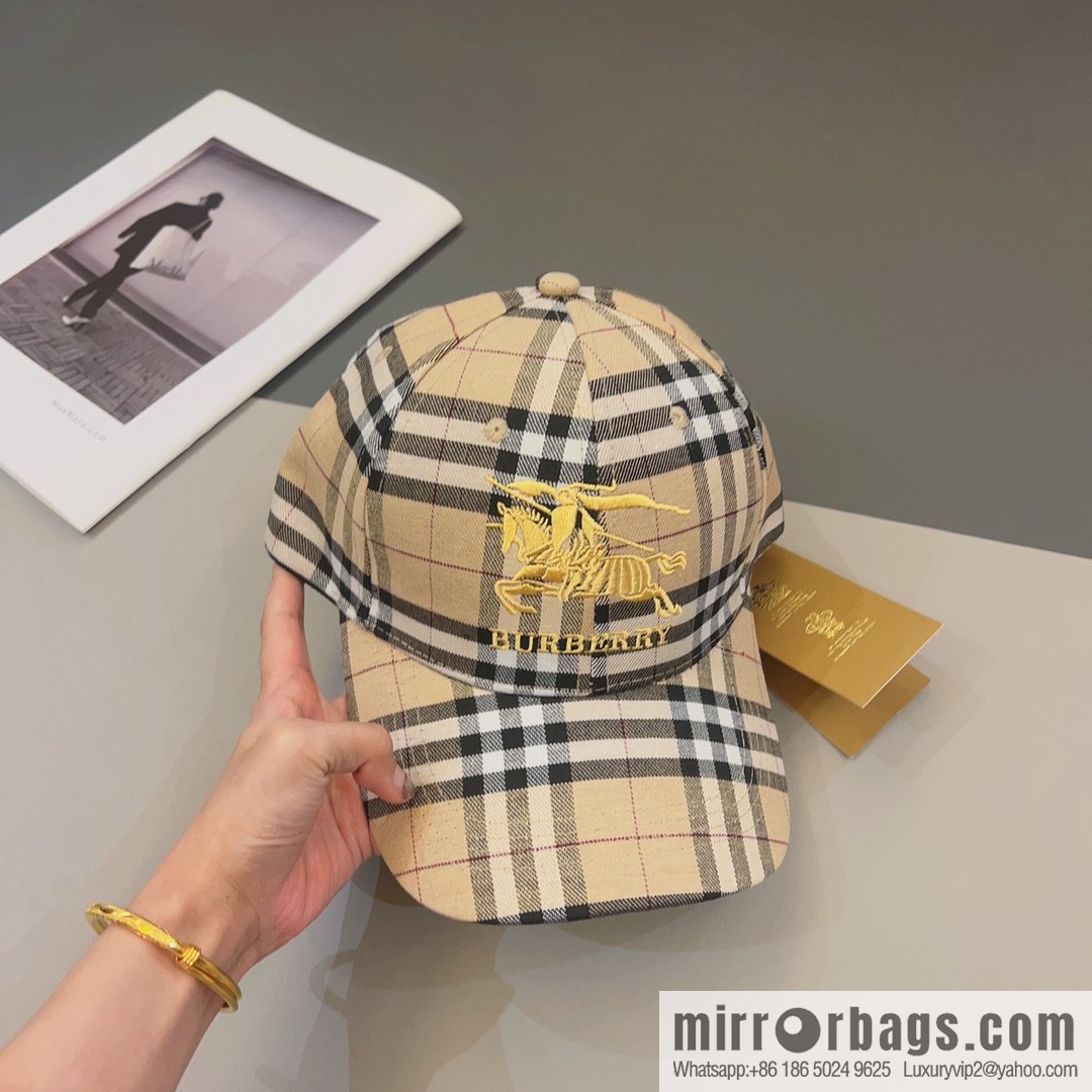 Burberry unisex checked baseball cap