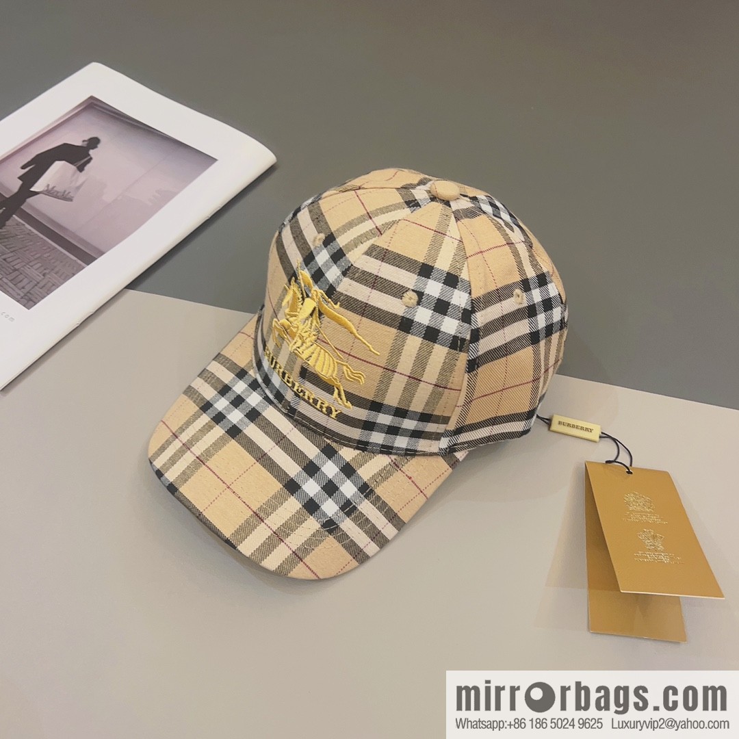 Burberry unisex checked baseball cap