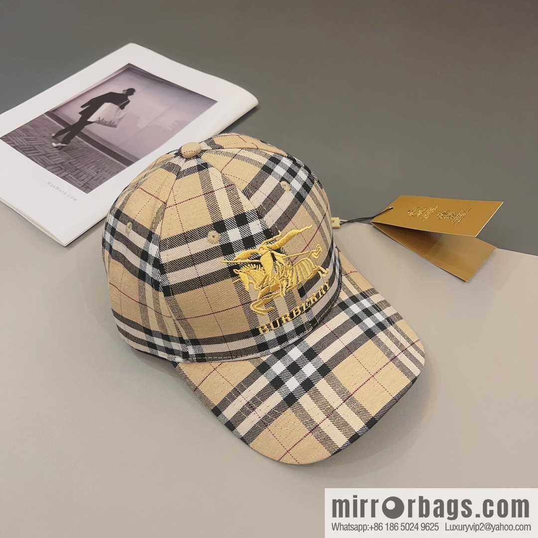 Burberry unisex checked baseball cap