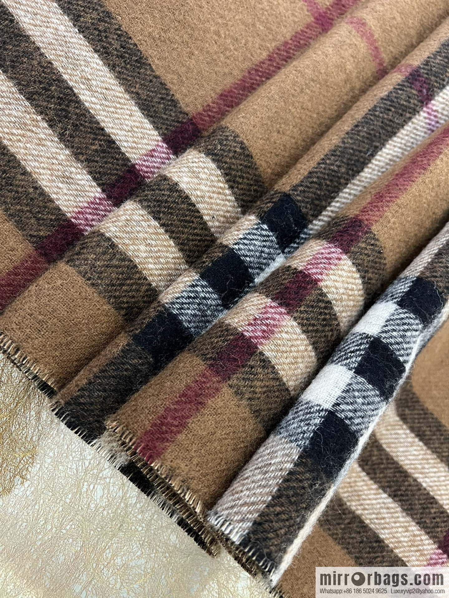 Burberry 100% Cashmere Rectangle War Horse Knight Double Sided Shawl