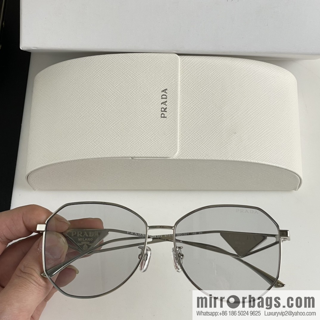 Prada Triangle Design Temple Women's Sunglasses