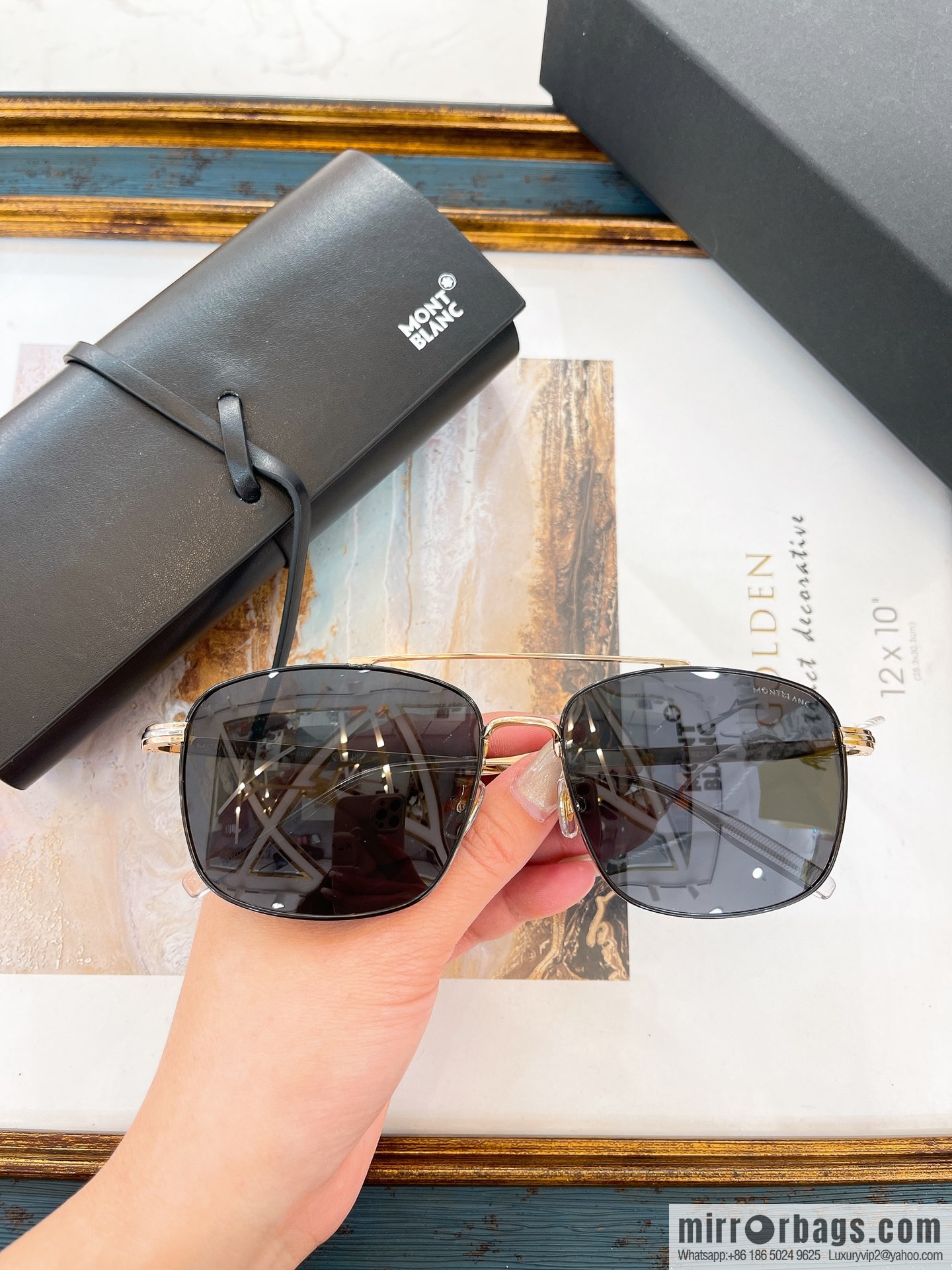 MONT BLANC Montblanc Metal Box Men's Sunglasses