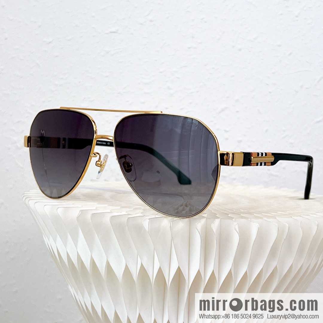 Burberry Oval Frame Unisex Sunglasses
