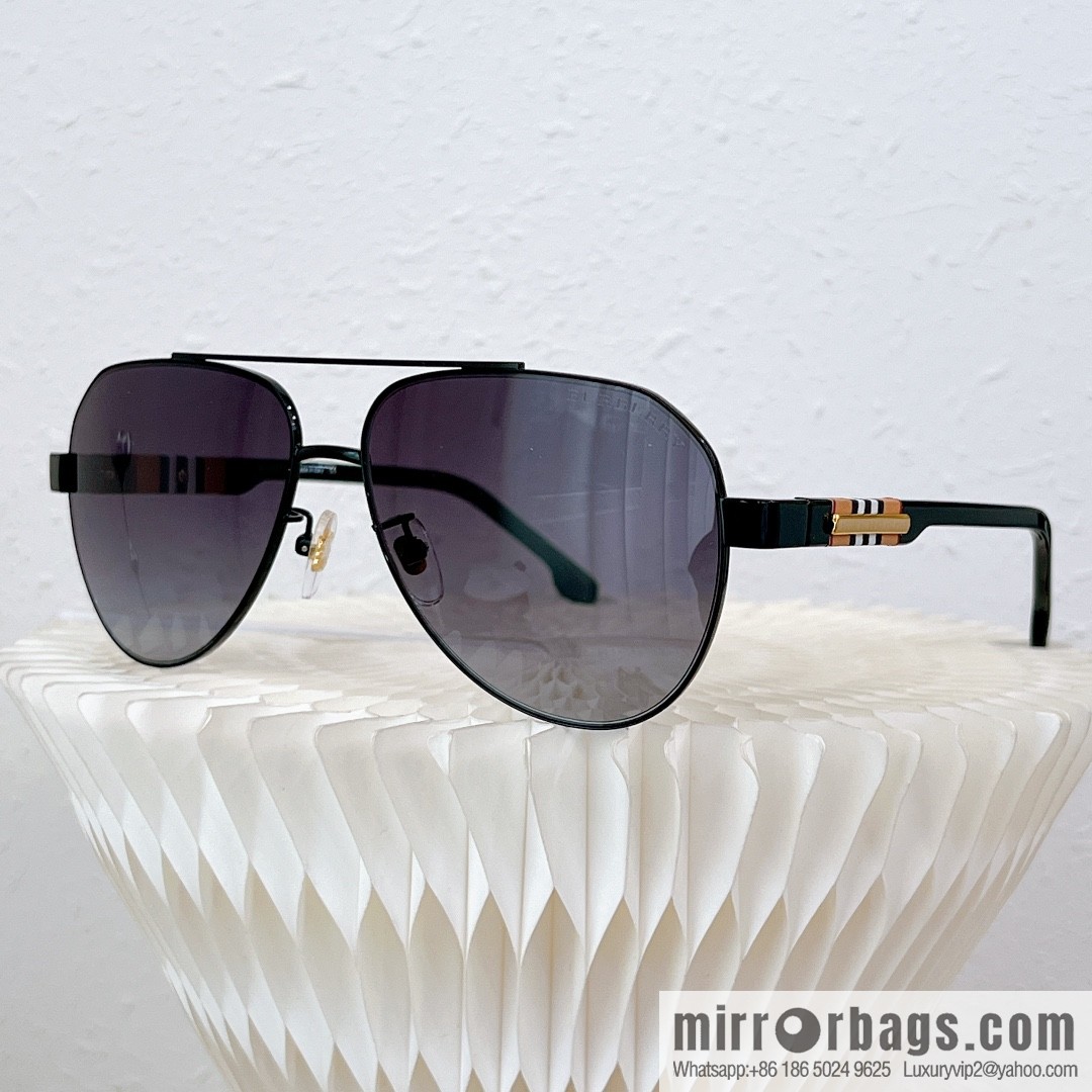 Burberry Oval Frame Unisex Sunglasses