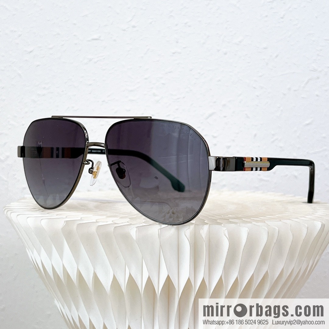 Burberry Oval Frame Unisex Sunglasses