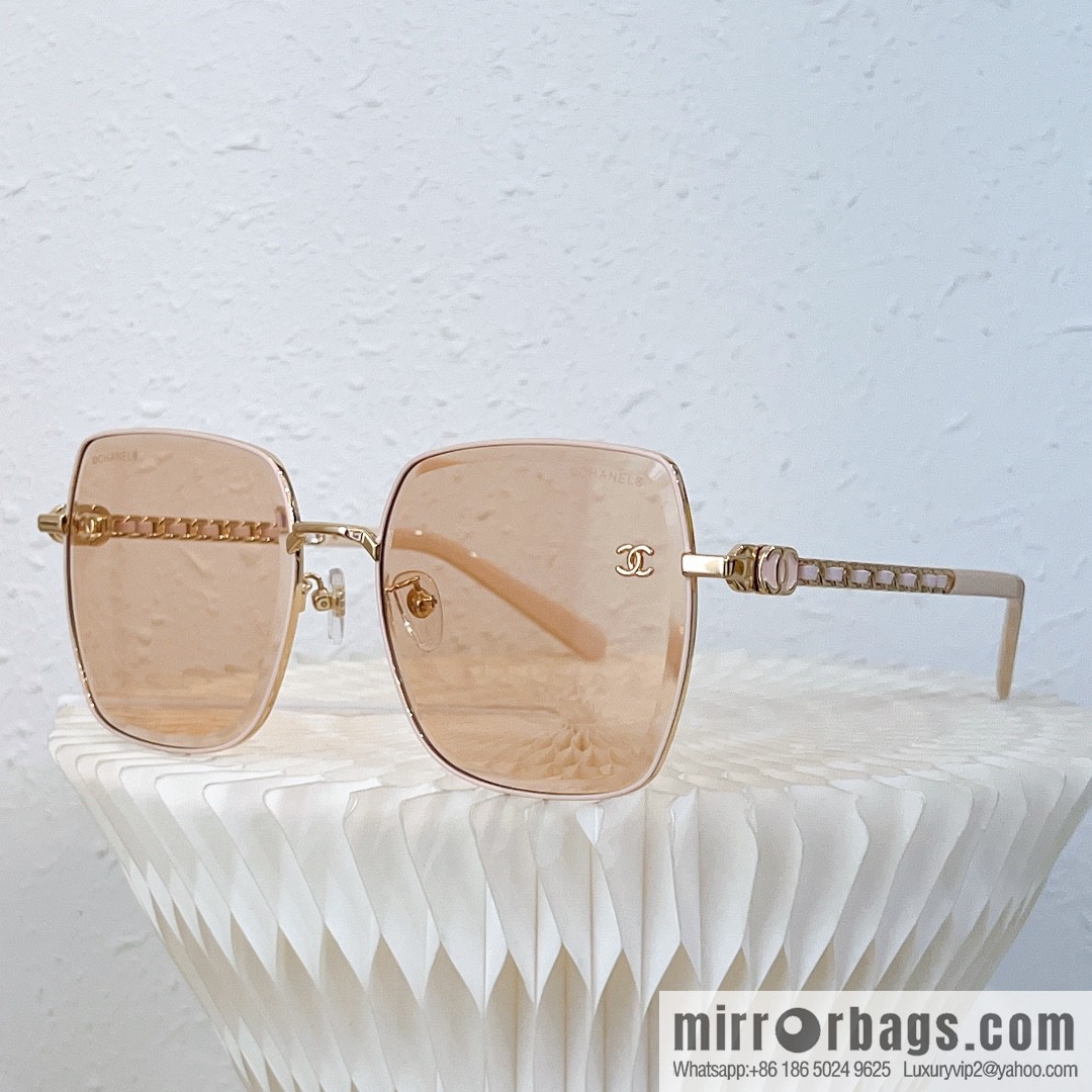 Chanel metal square women's sunglasses