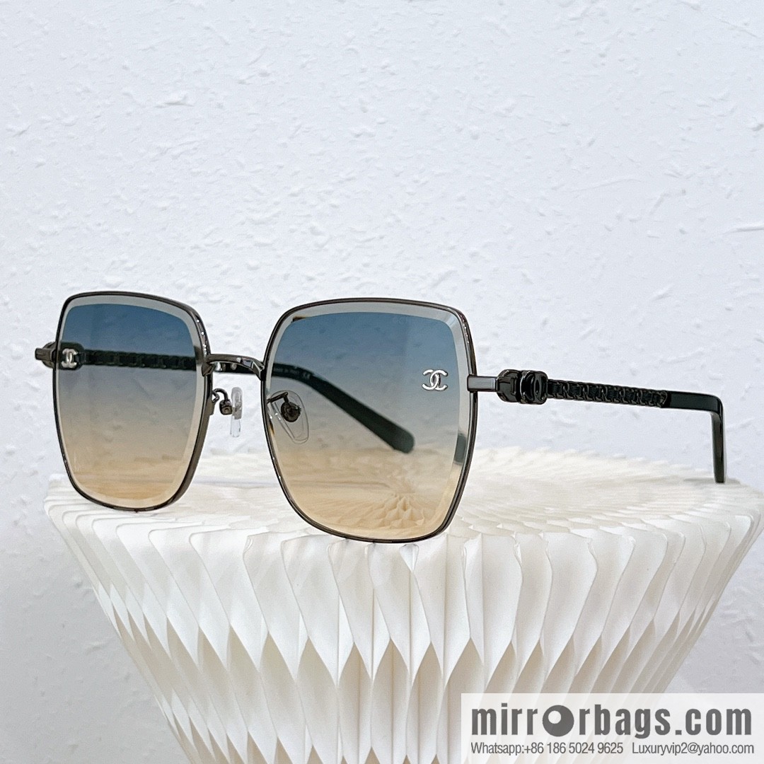Chanel metal square women's sunglasses