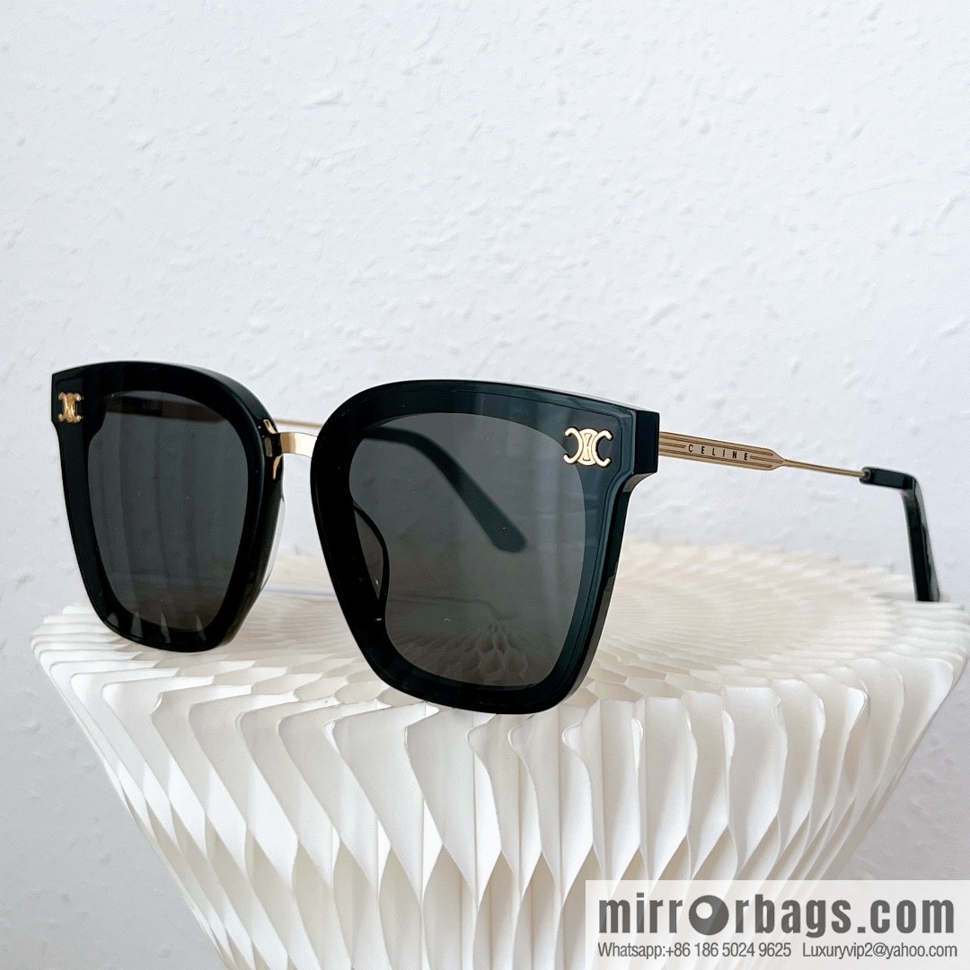 CELINE Celine Arc de Triomphe temple letter logo square sunglasses