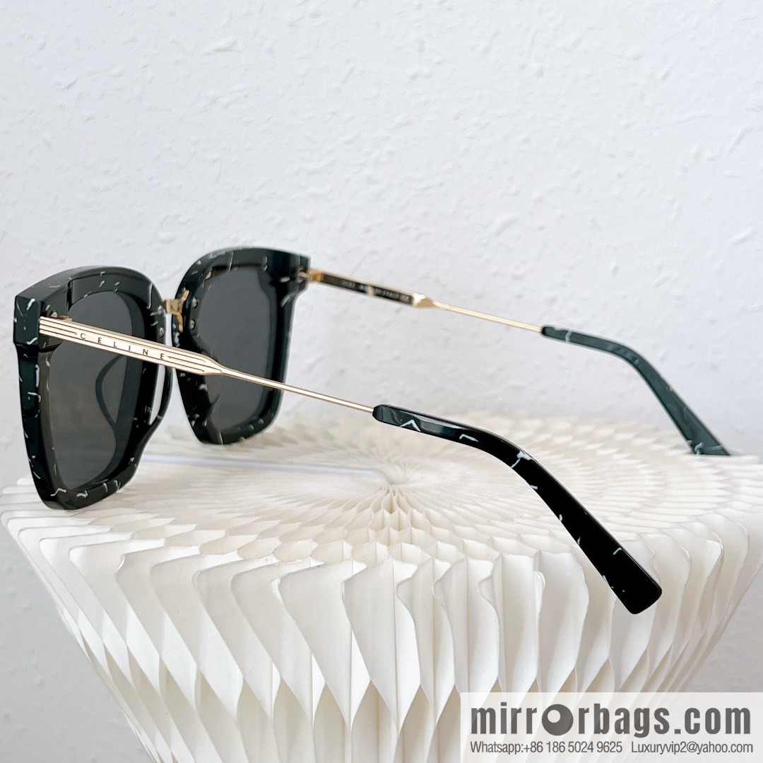 CELINE Celine Arc de Triomphe temple letter logo square sunglasses