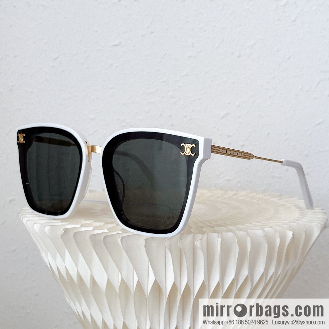 CELINE Celine Arc de Triomphe temple letter logo square sunglasses
