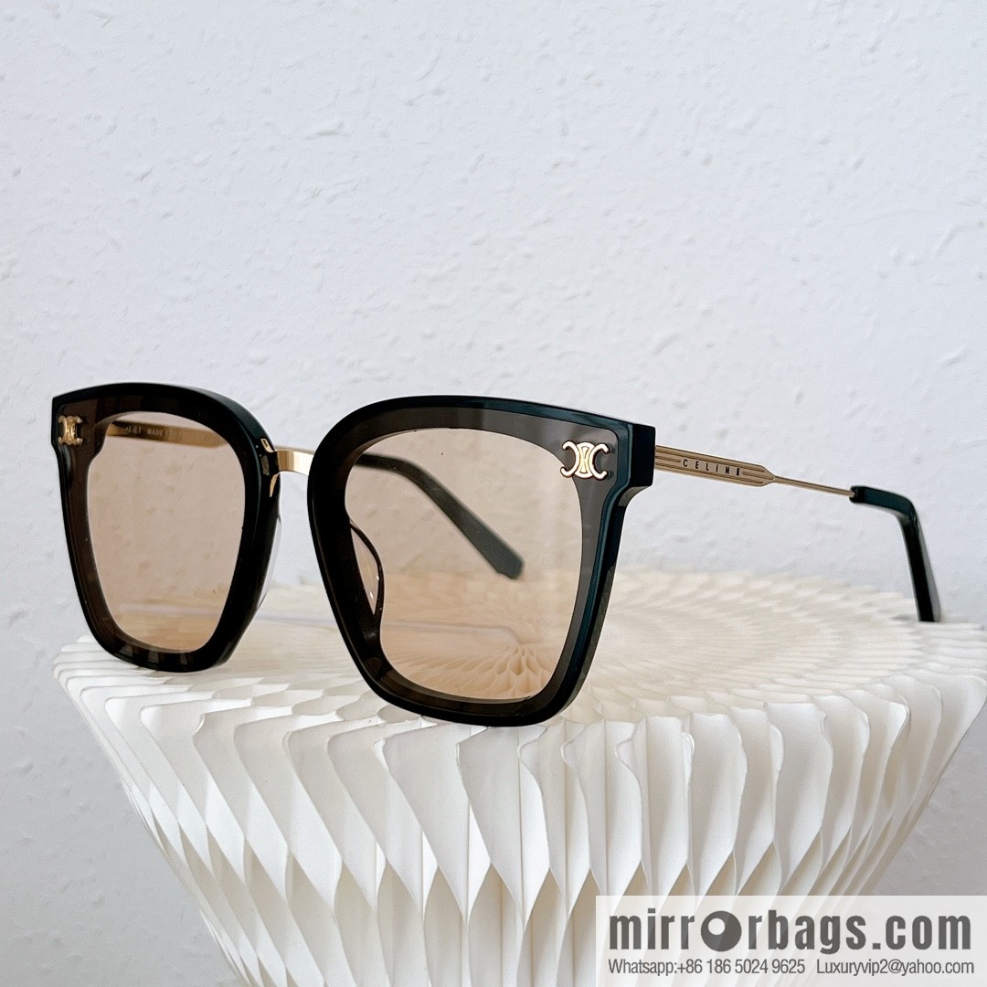 CELINE Celine Arc de Triomphe temple letter logo square sunglasses