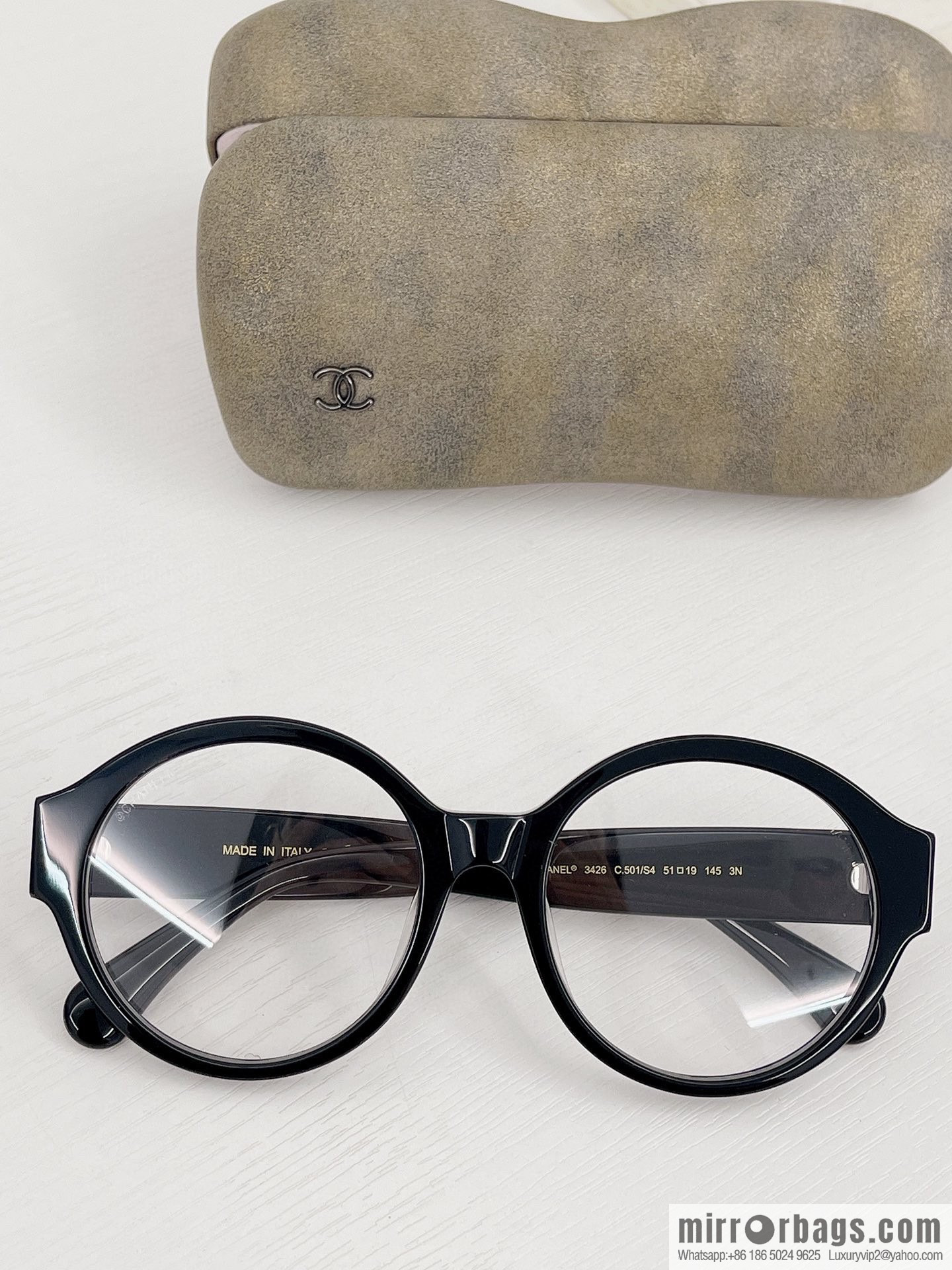 Chanel round plate women's sunglasses