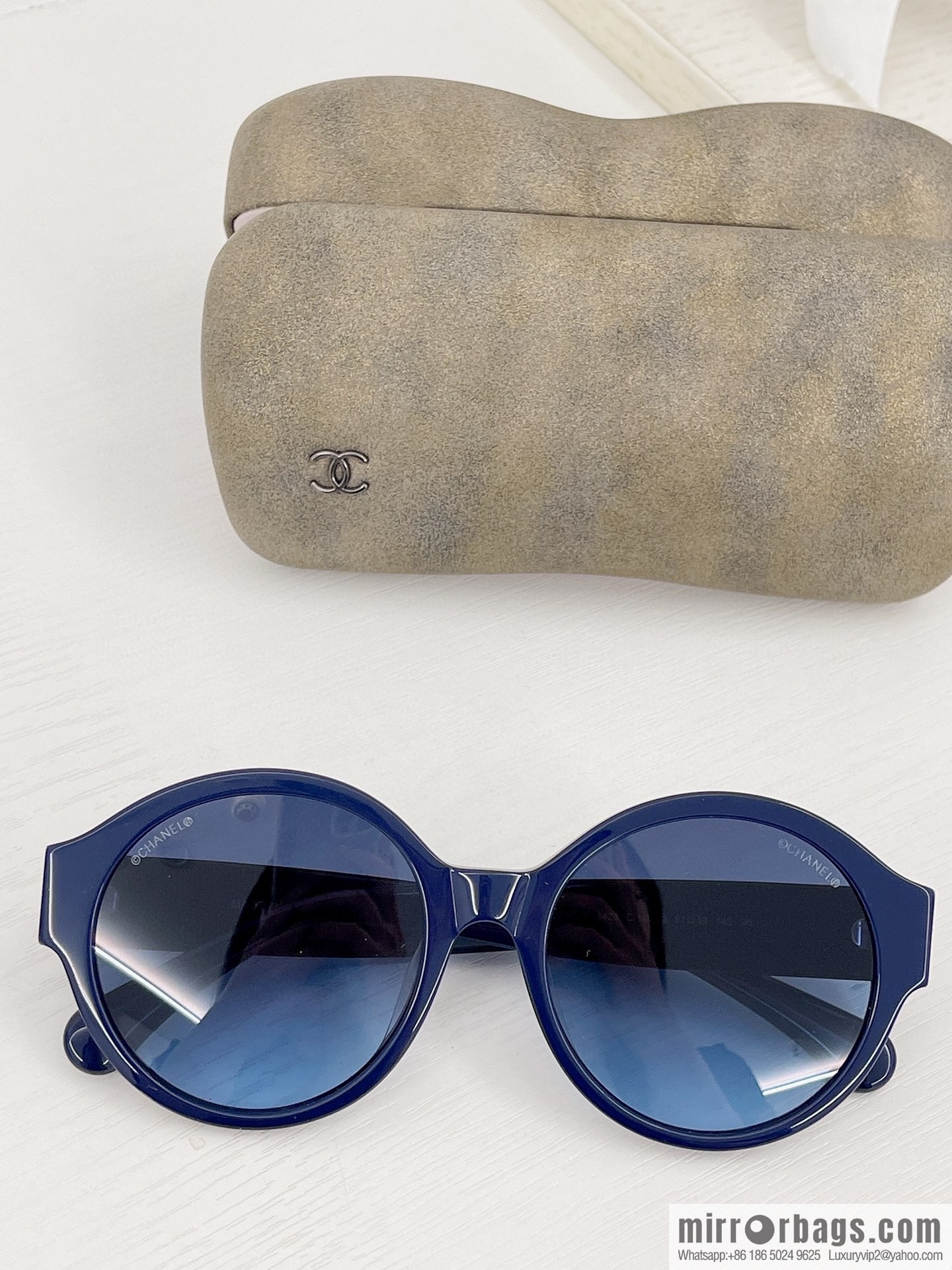 Chanel round plate women's sunglasses