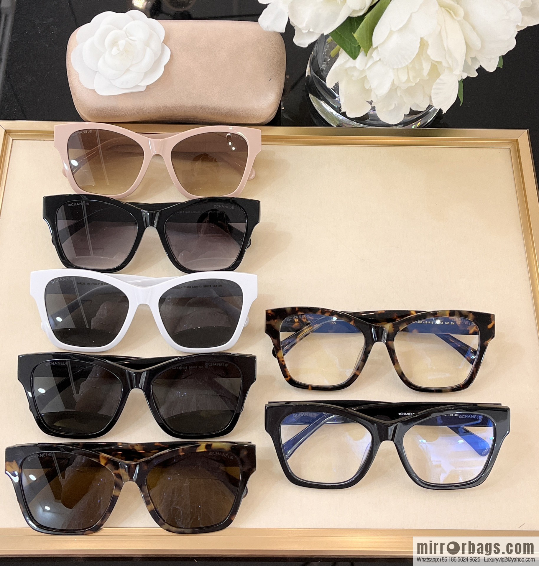 Chanel women's large frame sunglasses