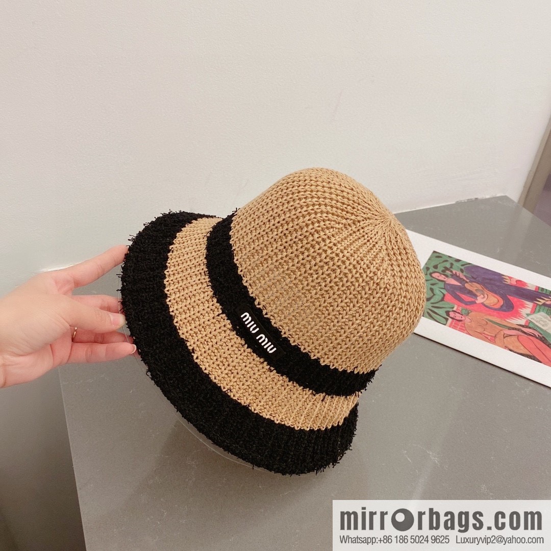 Miumiu Miu Miu spring and autumn 23-year-old knitted top hat