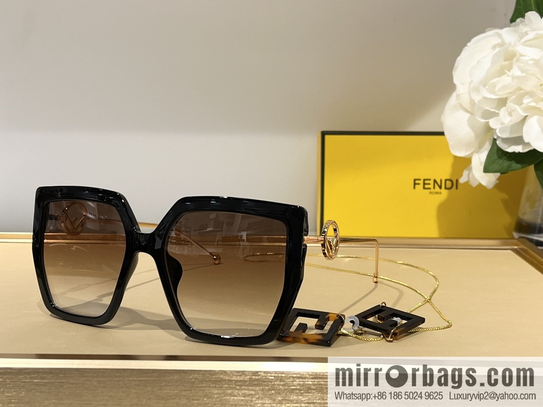 Fendi classic large square women's sunglasses