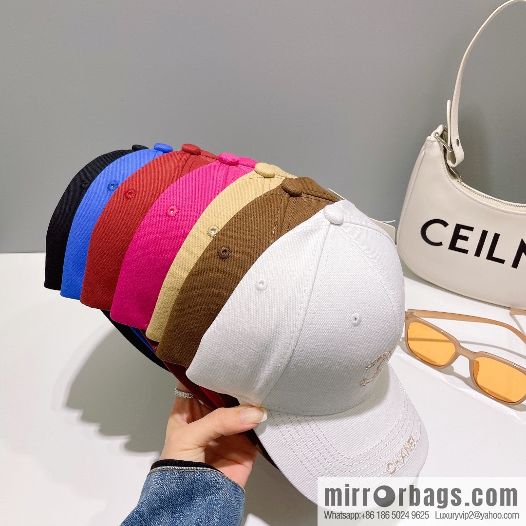 Chanel's new simple embroidered logo baseball cap