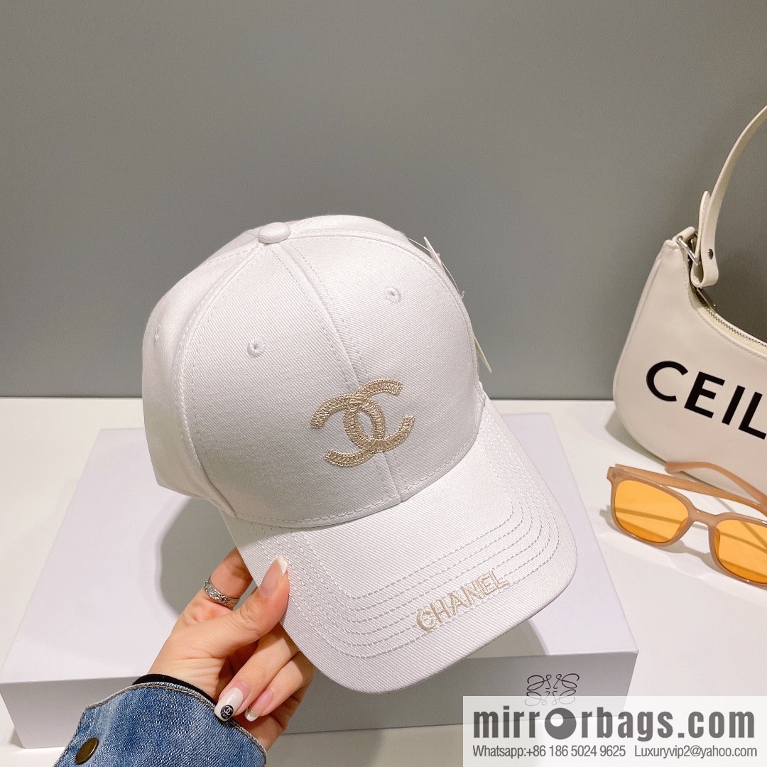 Chanel's new simple embroidered logo baseball cap