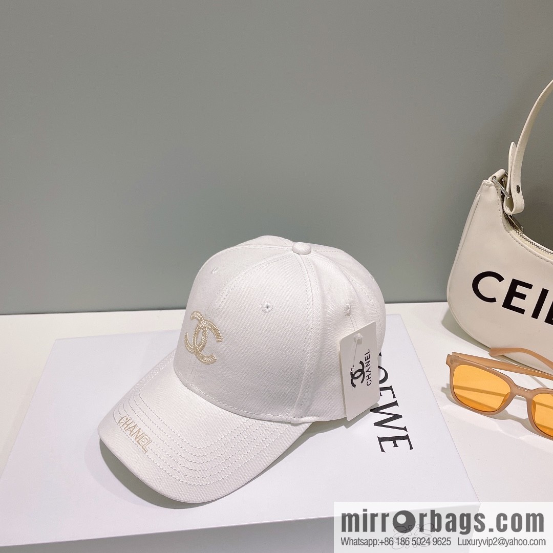 Chanel's new simple embroidered logo baseball cap