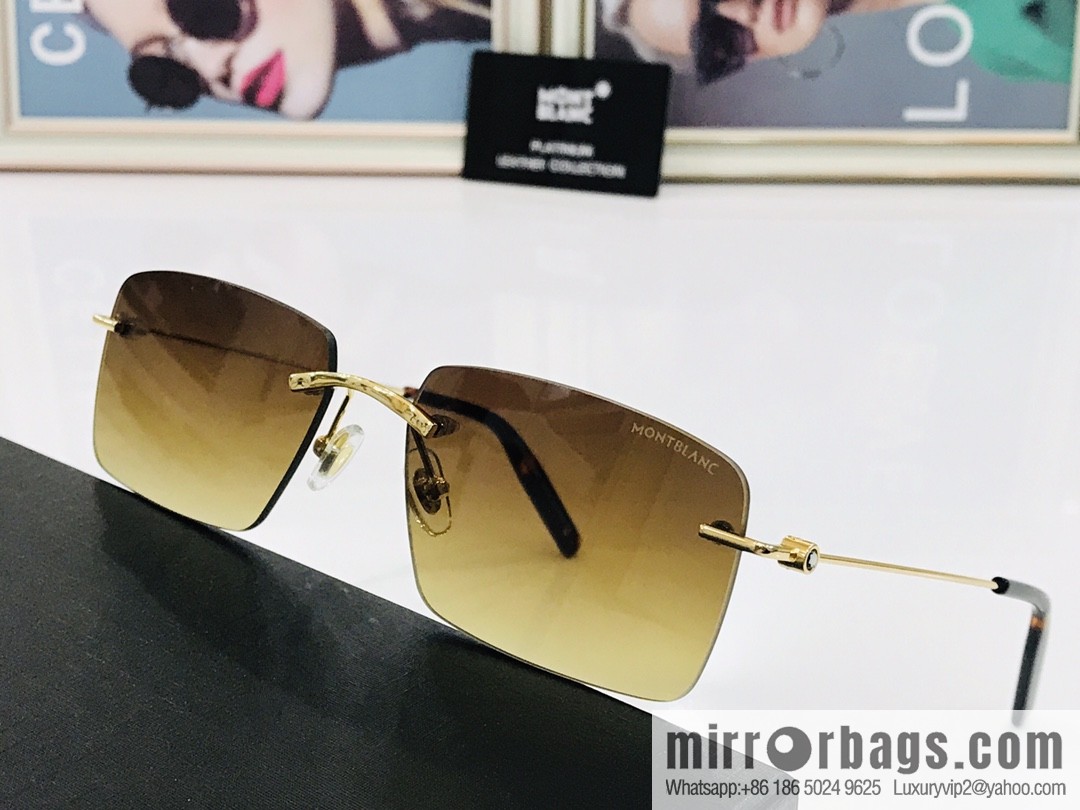 MONTBLANC Montblanc Frameless Perfect Electroplated Sunglasses