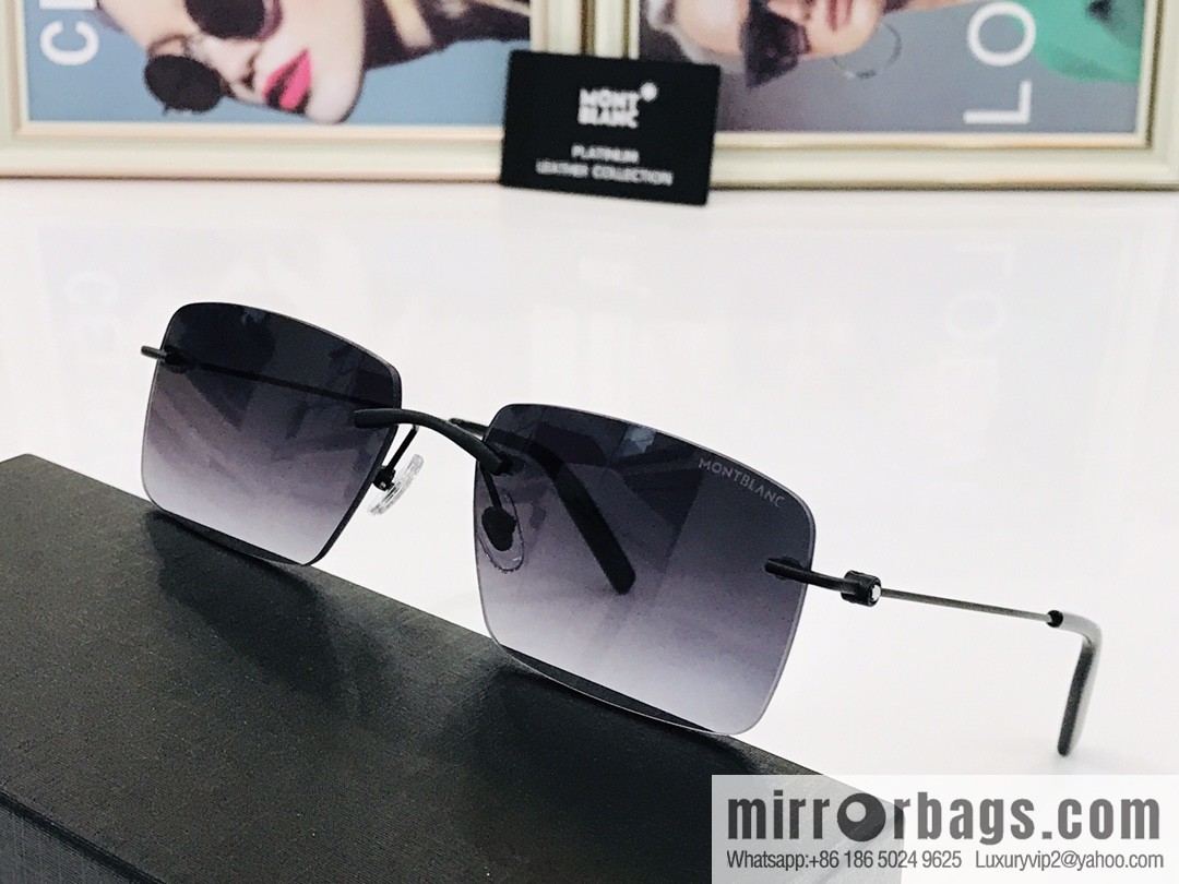 MONTBLANC Montblanc Frameless Perfect Electroplated Sunglasses
