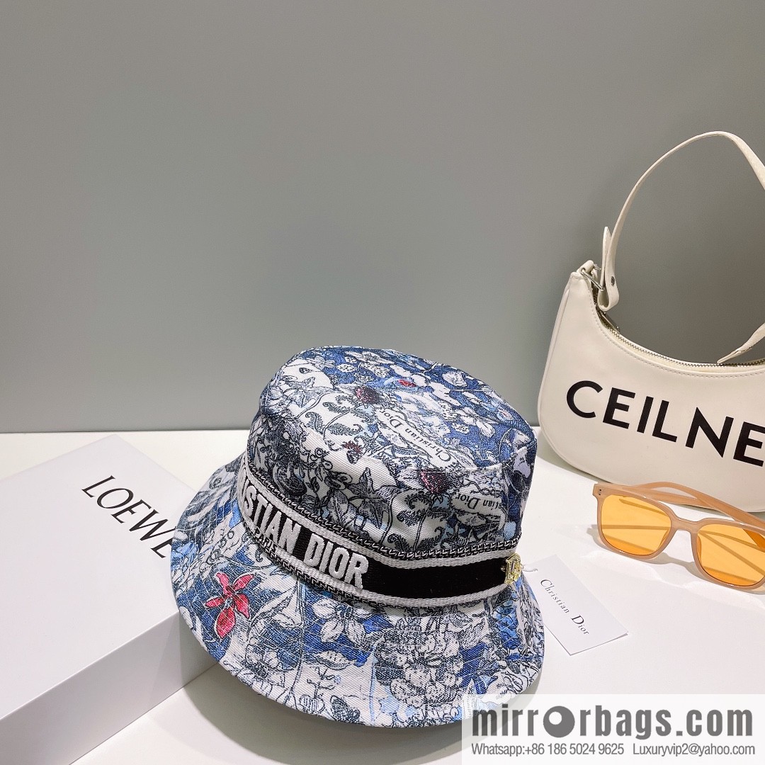 Dior floral unisex bucket hat