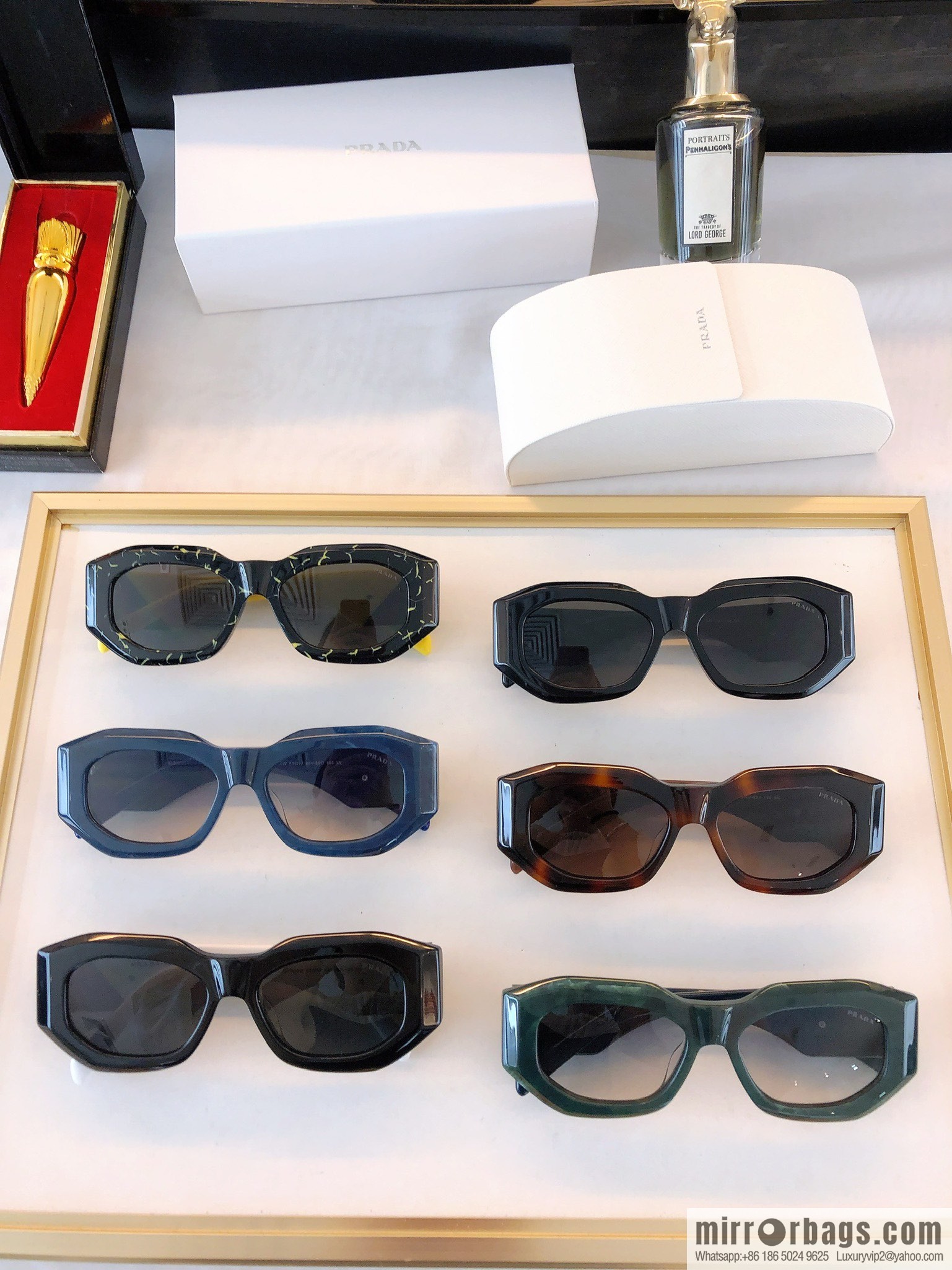 Prada three-dimensional frame unisex sunglasses