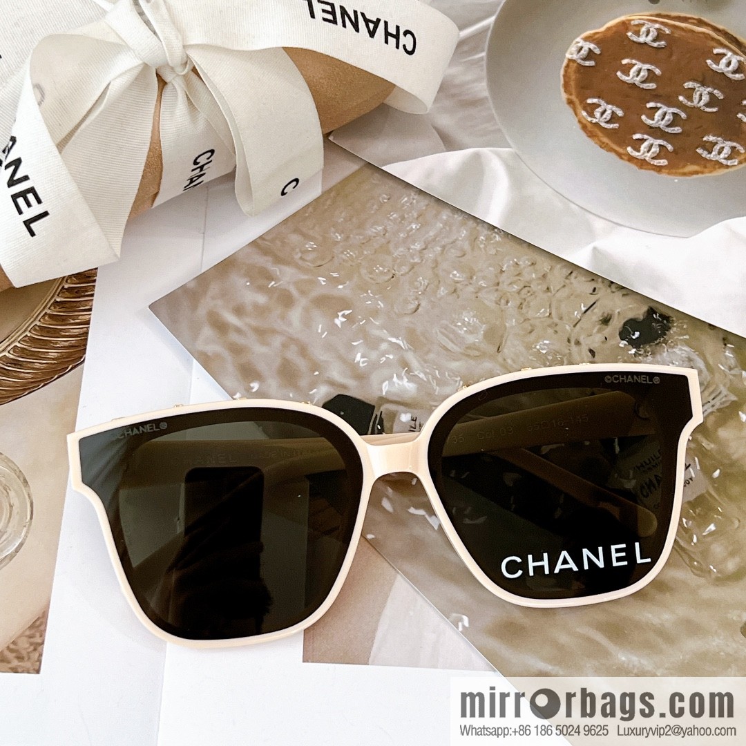 Chanel single logo mirror sunglasses
