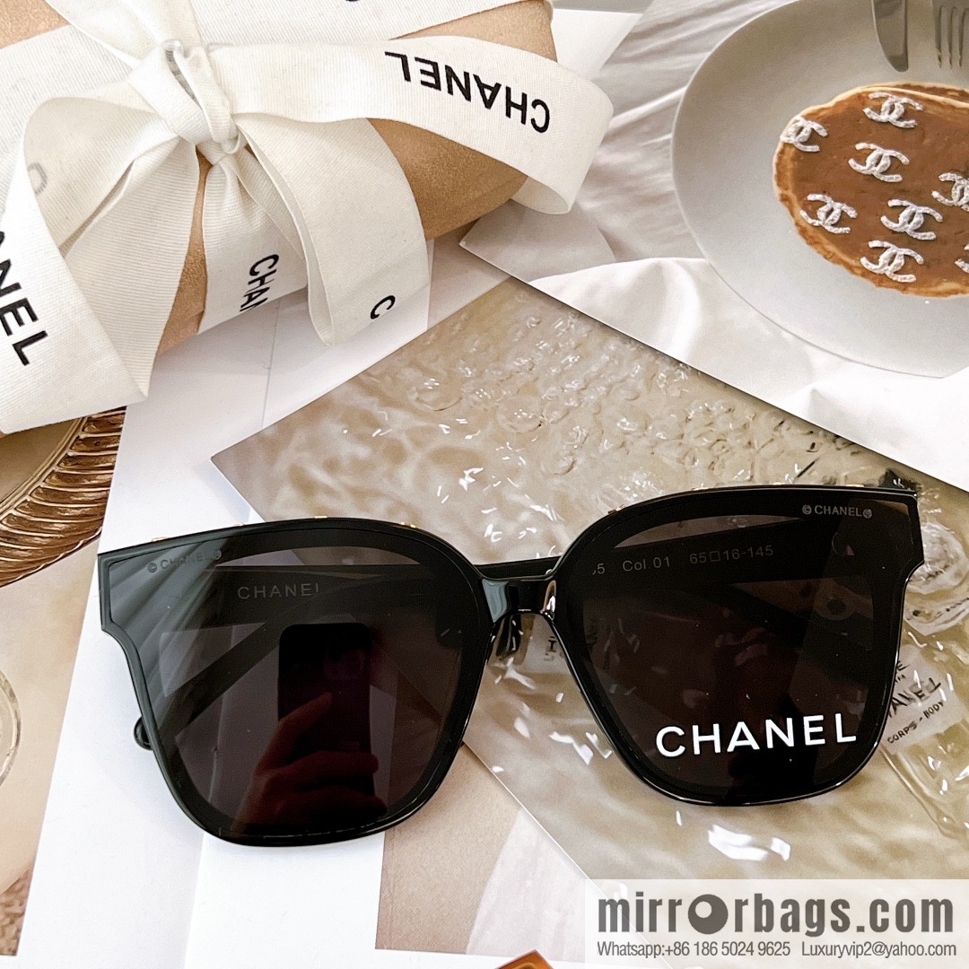 Chanel single logo mirror sunglasses