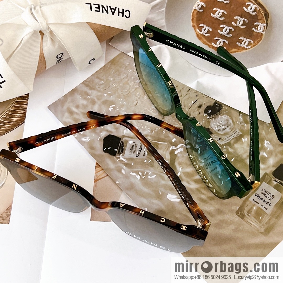 Chanel single logo mirror sunglasses