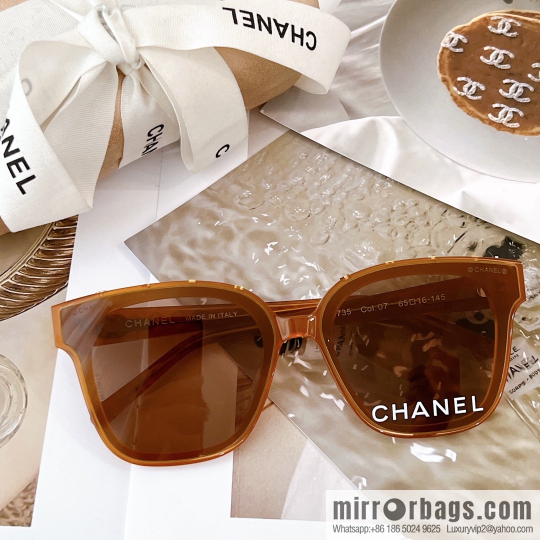 Chanel single logo mirror sunglasses