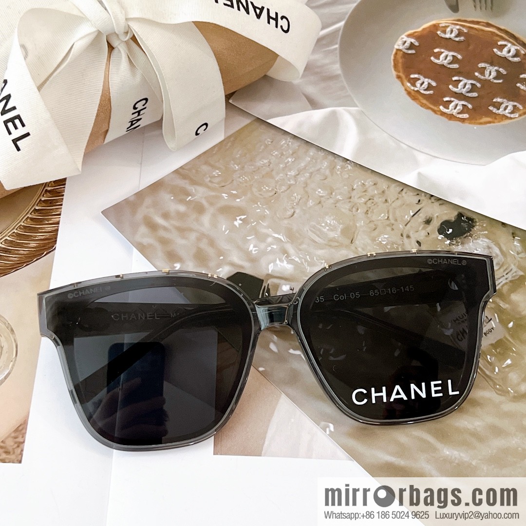 Chanel single logo mirror sunglasses