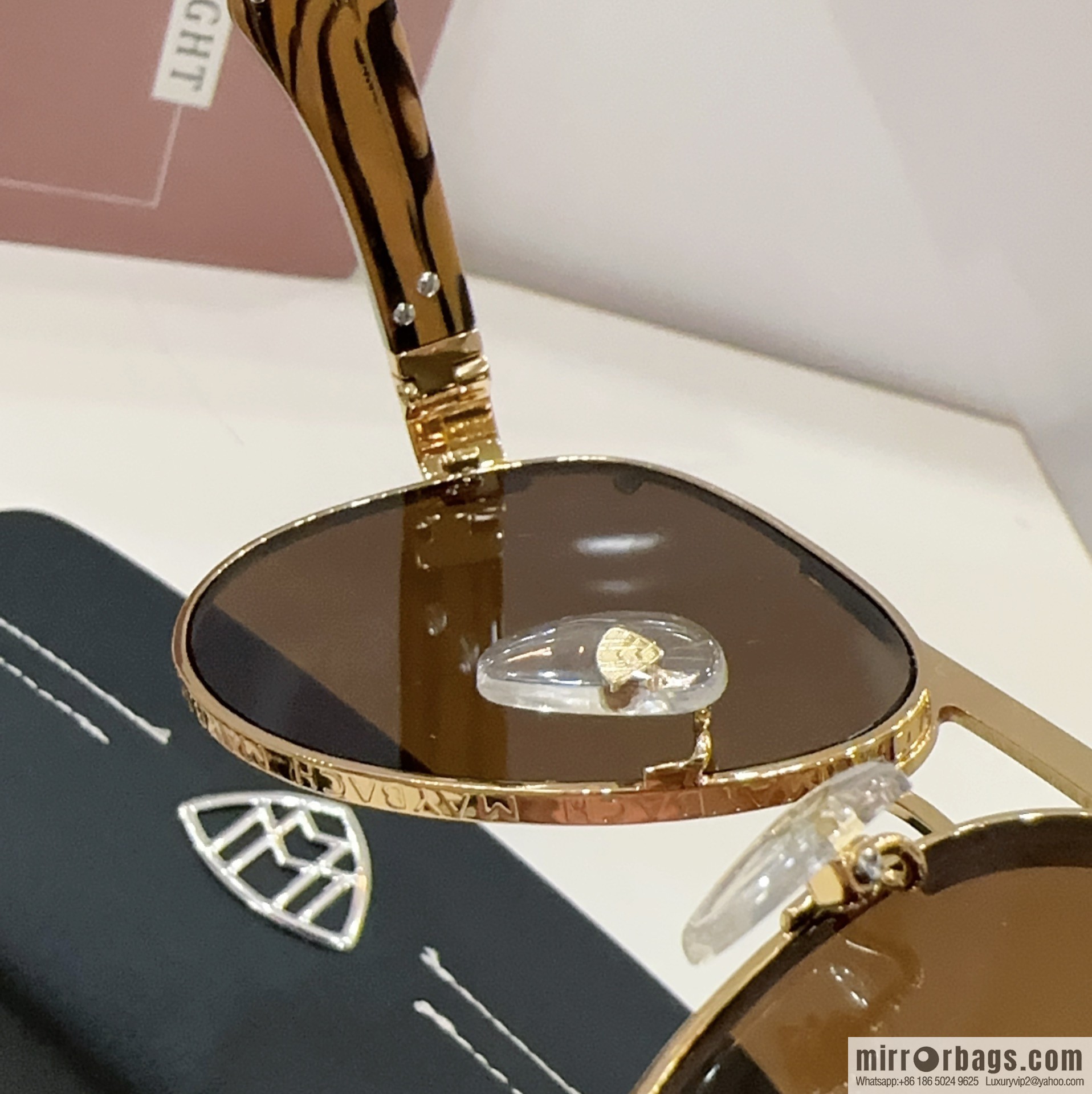 Maybach men's round-frame sunglasses