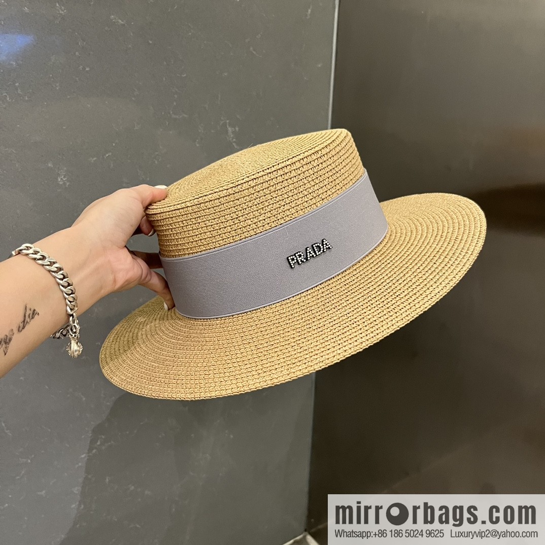 Prada new flat top top hat